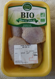 Cuisses de poulet fermier bio x 2