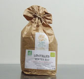 Lentilles vertes bio, produit La Ferme aux 100 Blés